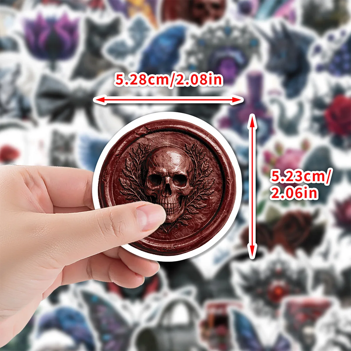 50개 고딕 스티커, 노트북, 스크랩북, 여행 가방, 기타, 헬멧용 DIY 그래피티 감성 스티커