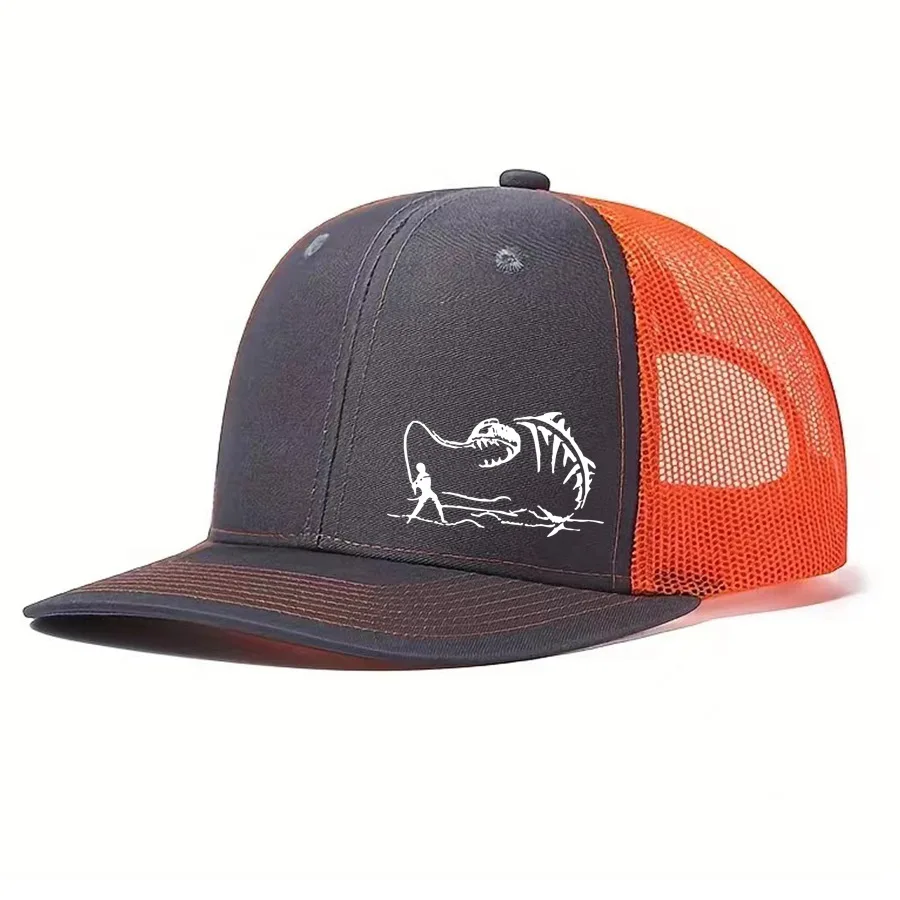 Outdoor Sports Hat Fisherman Printed Net Hat Truck Driver Slightly Curved Baseball Cap Deep Brim Hip Dance Hipster Male Cap baseball caps sports sun hats golf caps