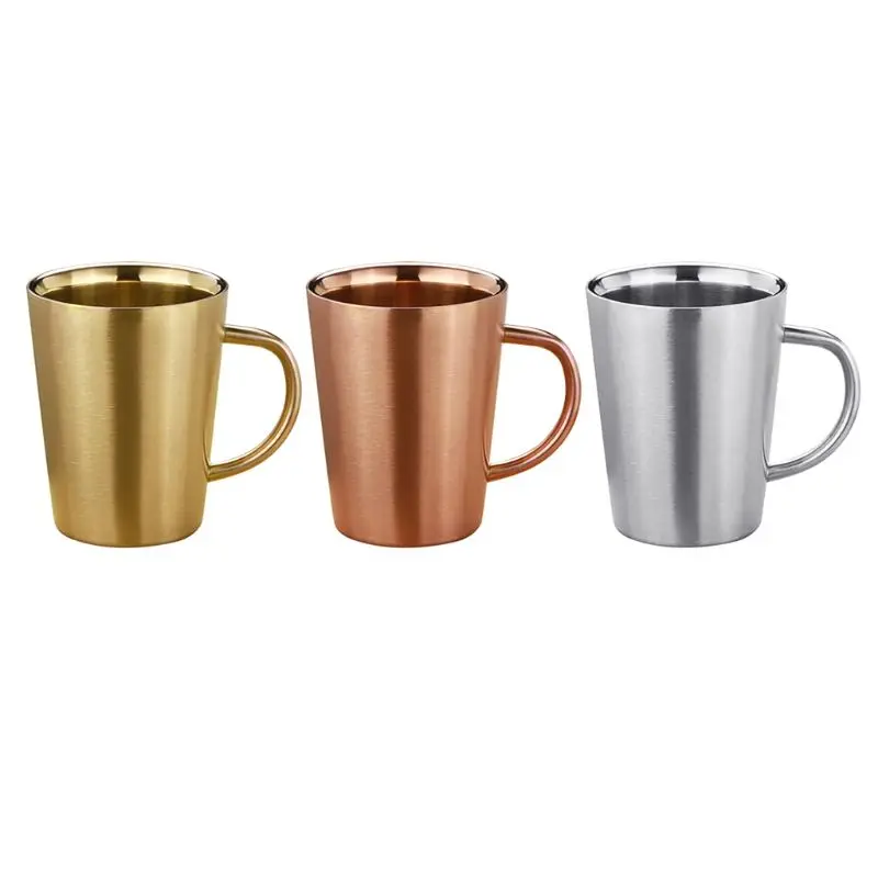 

340ml Stainless Steel Coffee Mug Double Wall Portable Travel Beer Tea Water Cup Heat Insulation