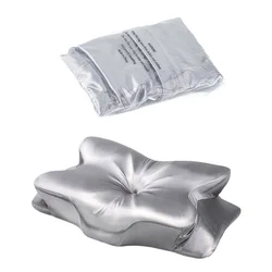 Butterfly - Shaped Ice Silk Pillowcase for Hair & Skin - Minimalist Design (Silver)