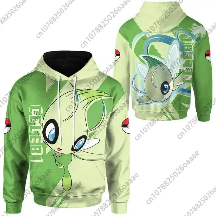 

Pokemon Pikachu Celebi 3d Print Hoodie Men Women Casual Sweatshirt PKM Zipper Hoodie Fashion Streetwear Kids Pullover Hoodie