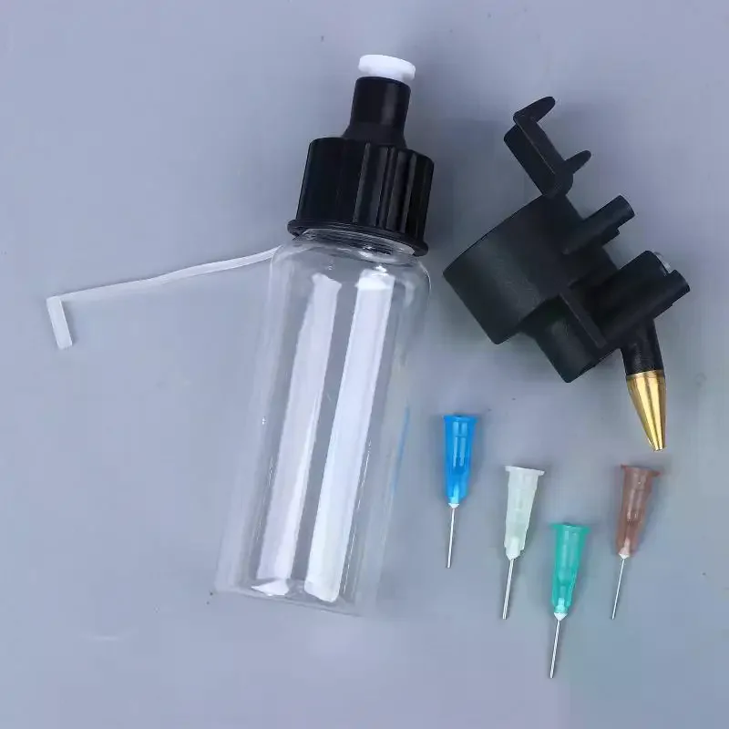Airbrush Kit With 50ml Special Bottle & 0.2mm/0.3mm/0.5mm/0.8mm Disposable Nozzle No-Clean Air Brush Tool Spray Module