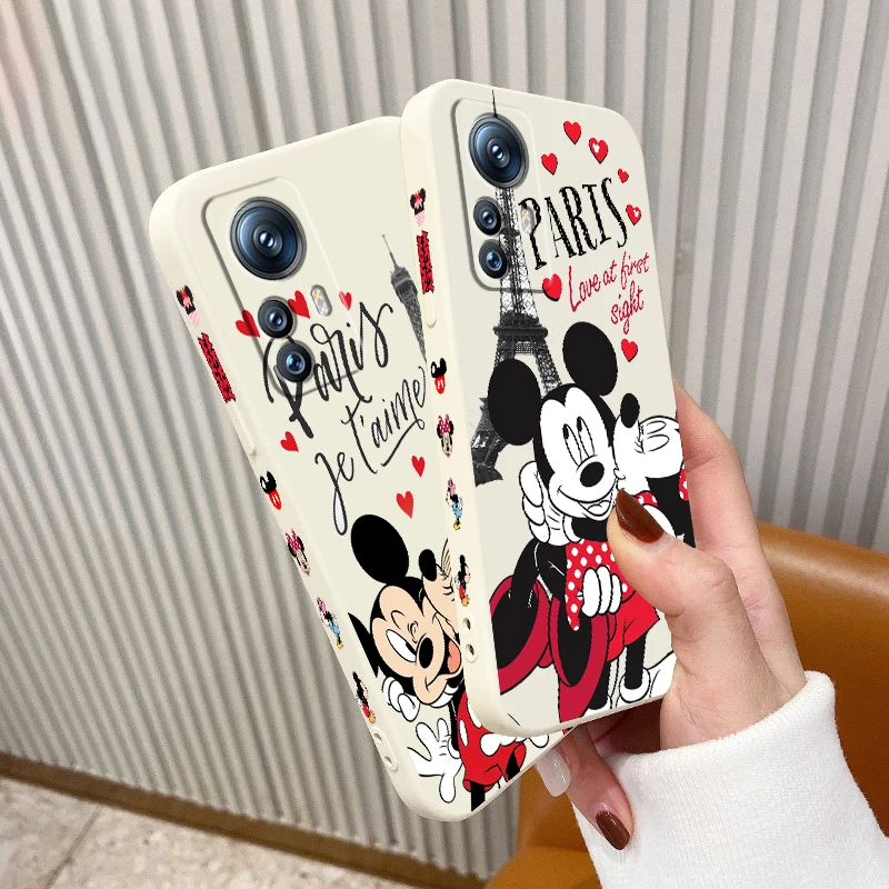 Disney London Minnie Mickey Liquid Corda Sinistra Per Xiaomi Mi 13T 13 12T 12 11T 11I 11 A3 10T 10 9 Pro Lite Ultra 5G Soft