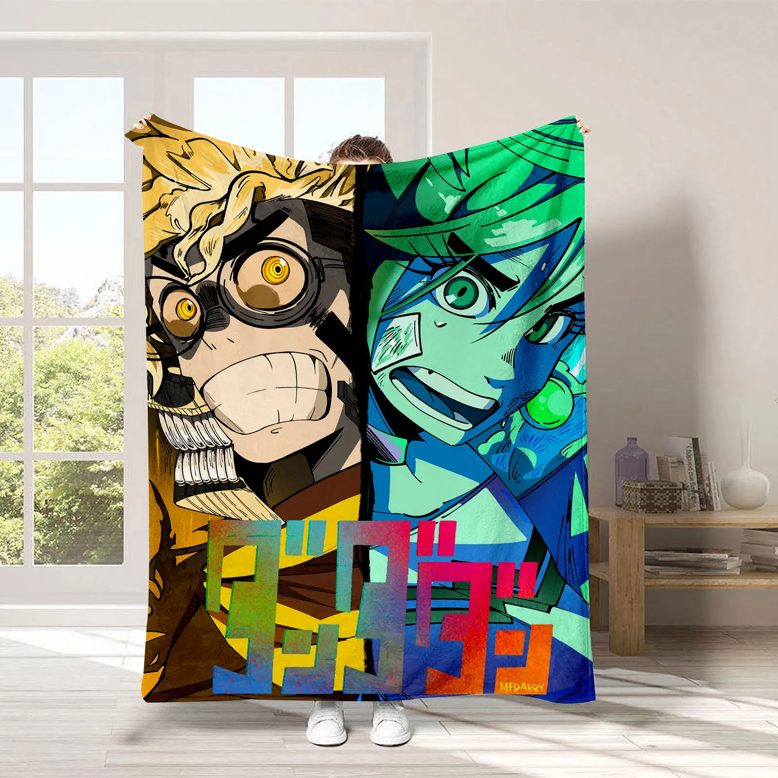 Cartoon Anime Dandadan HD Blanket Flannel Throw Blanket with high quilty for Home Bedroom Bed Sofa Travel Office Warm for Winter