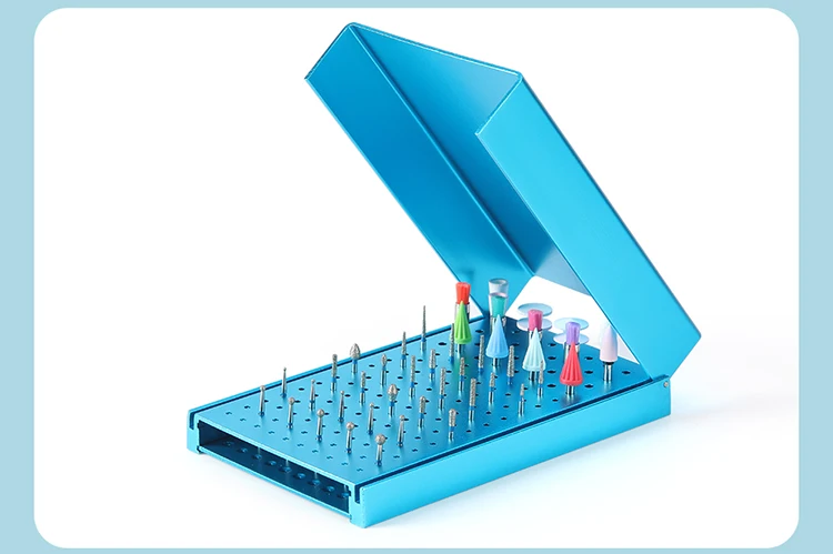 AZDENT Dental Bur Halter 152 Löcher Desinfektion Box Autoklavierbar für FG/CA Bur Sterilisation Halter Zahnmedizin Labor Werkzeuge – Detail 11