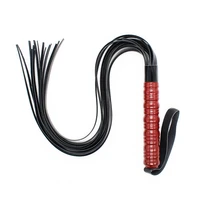 59CM PU Leather Bull Whip Custom Horse Whip with Wrist Strap，Riding Crop Party Flogger Horse Riding Whip 2