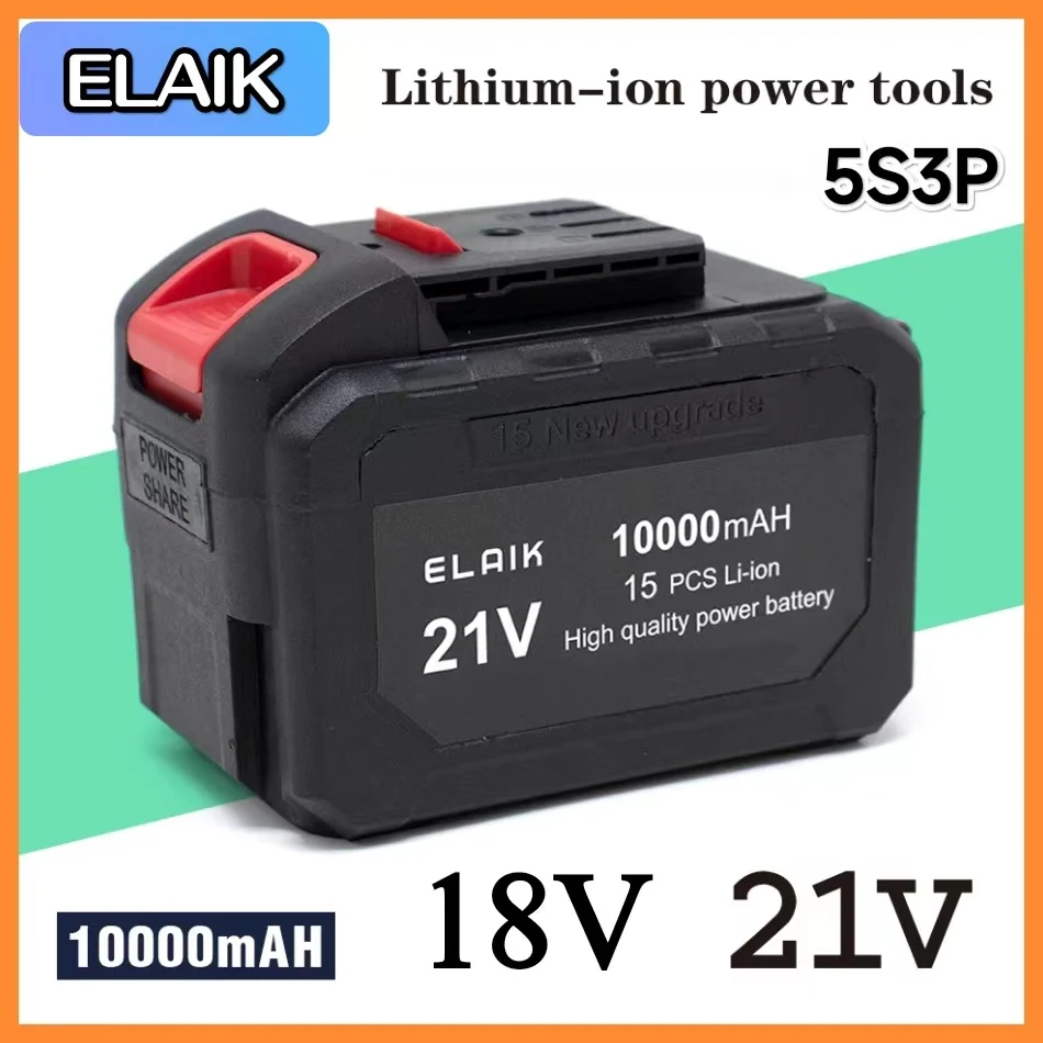 

Original 10000mAh 6000mAh 21V Rechargeable Lithium-Ion Battery for 18V 20V Cordless Drill/Brushless Wrench/Screwdriver