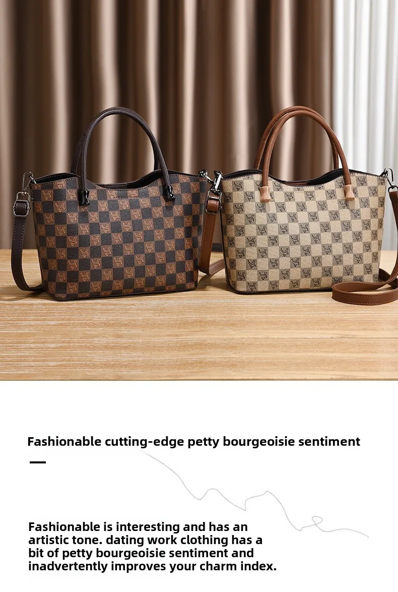 Classic Tote Bag Women's Shoulder Messenger Bag Versatile Style_voghion.com
