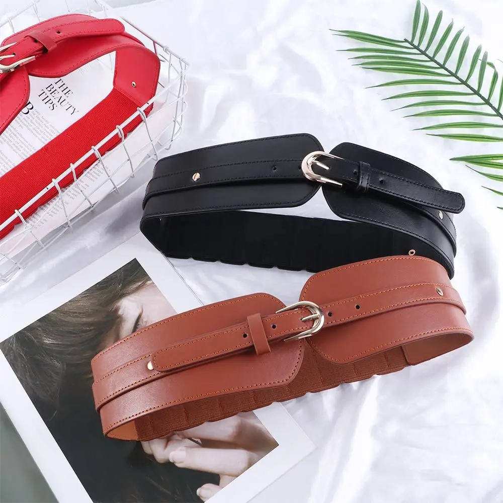 

Beauty Luxury Party Imitation Leather Female Buckle Dress Dress Waistband Wide Belt Women Waistband Solid Color