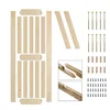 42" x 96" Unfinished Supported Multi-Section Barn Door With 8' Sliding Door Hardware Kit Double-Sided Simple Assembly Required 4