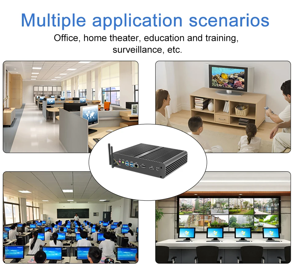 Experience Effortless Performance: Fanless Windows 11 Mini PC with Core i7 1165G7, 10710U, 10510U, 8565U, Dual DDR4, M.2 NVMe, 4K HD DP, WIFI - Ideal for Office and Business Desktop Computing. Description Image.This Product Can Be Found With The Tag Names Barebone Mini PC, Computer Office, Mini