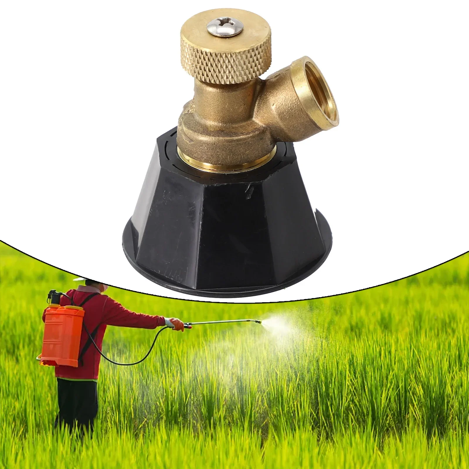 

5.5*4.6cm Agricultural Atomization Adjustable Nozzle Garden Copper Black Cyclone Nozzle Garden Supplies