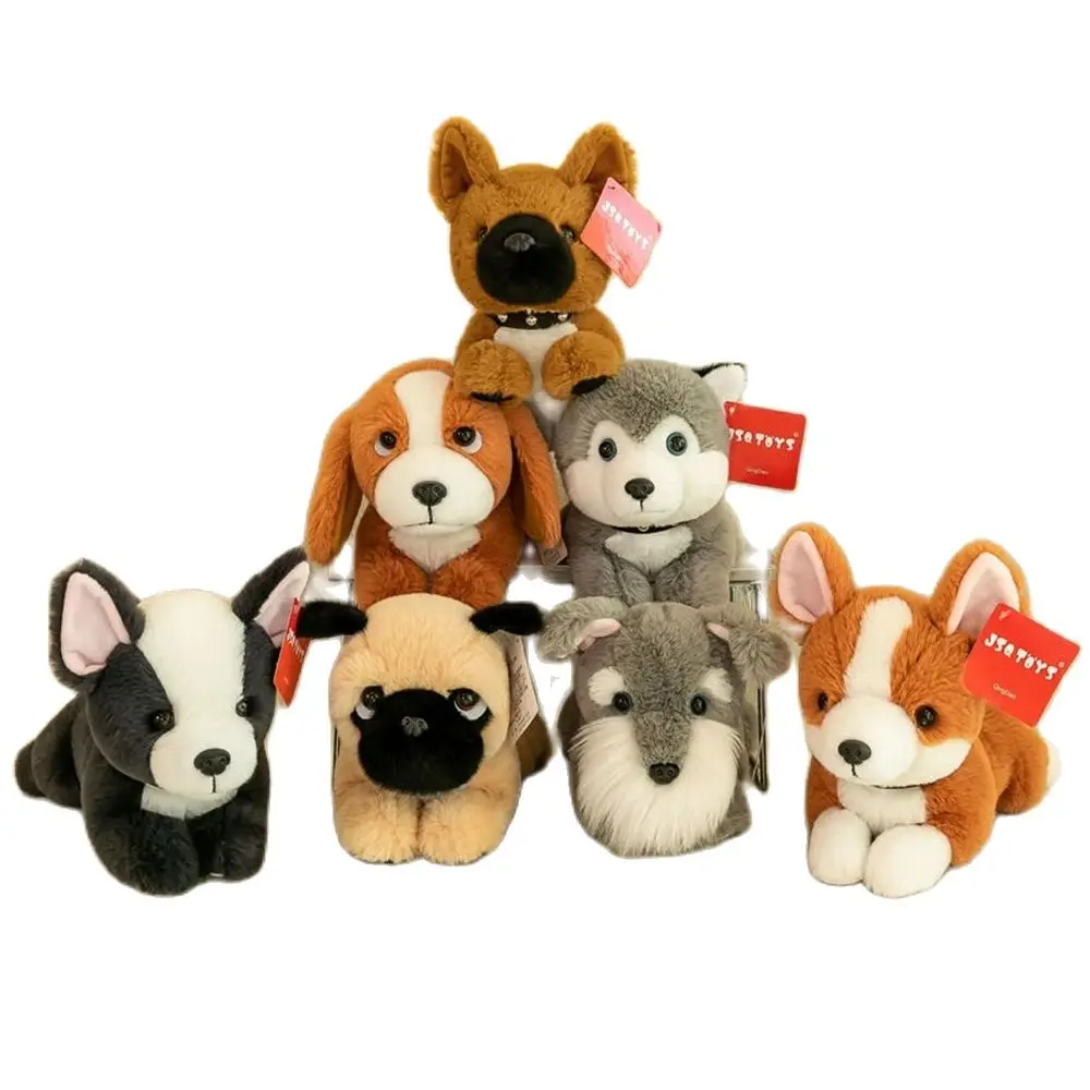 23CM Party Dog Plush Toy Corgi Bulldog Husky Cute Super Soft Birthday Gift Doll Send Friends Festive Decoration 28cm green small pine small bamboo shoot plush toy cure smiley face doll send friends birthday gift decoration soft filling