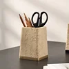 1pc Natural Yellow Cave Stone Storage Box, Creative Desktop Pen Holder Ornaments, Home Decoration, Makeup Brush Storage Jar 1