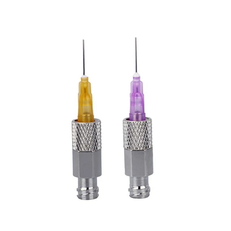 1pcs Pneumatic Stainless Steel Luer Lock Extension Adaptor Metal Threaded Syringe Connectors Male To Female Luer Lock Fitting