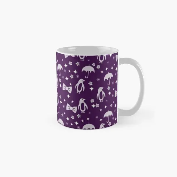 

Penguin Pattern Classic Mug Image Design Picture Photo Simple Drinkware Handle Round Coffee Cup Tea Printed Gifts