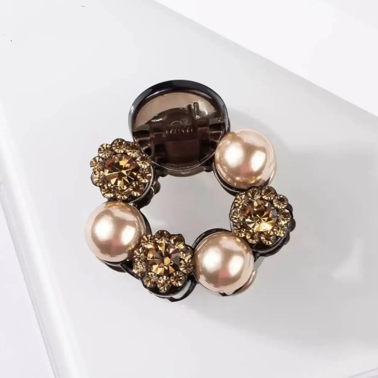 1 Stück halbgebundenes Stirnband mit Diamant-Haarspange für den Hinterkopf; Clip für die Haarkupplung