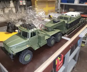 WPL B36-3 1/16 Scale Military RC Transport Truck with Trailer 1