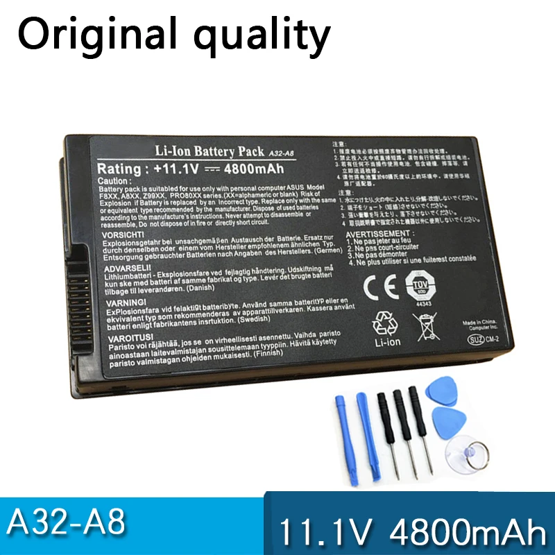 Новинка A32-A8 11,1 V 4800Wh Аккумулятор для ноутбука ASUS X81S F8V X80 X81 X83 X85 X88 F8S A8J A8S A8T N81 Z99J A8000J F80S F81S F83V Z99F