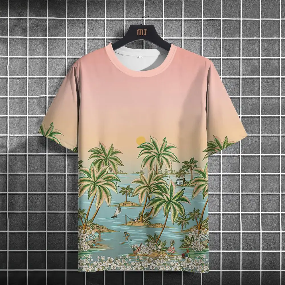 

Men's T-shirt Harajuku Print Fashion O-Neck Tee Oversized Clothing Summer Short Sleeve Streetwear Casual T Shirt For Men