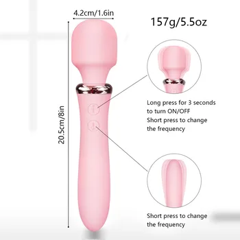Powerful Magic Wand AV Vibrator Dual Motors Dildo Vibrators Sex Toys for Woman G-Spot Clitoris Massager Female Toy for Adults 18 5