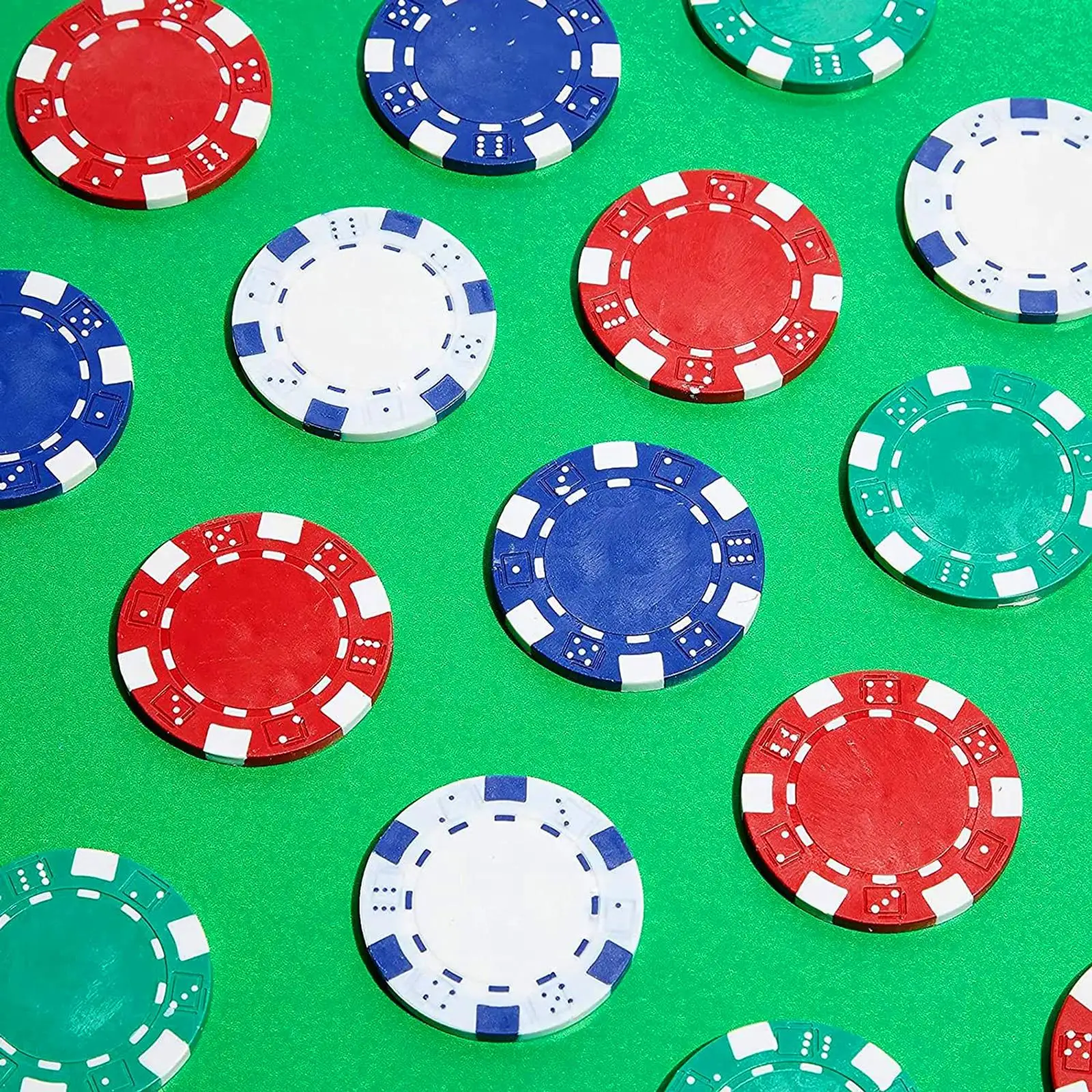 100x ABS Poker Chips Multicolor Game Tokens Durable Bingo Chips Markers