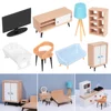 1:12 Scale Sofa Bed Wardrobe TV Cabinet Micro  Scene Model Dollhouse Miniature Furniture Playing House Landscape Dolls Accessory 2