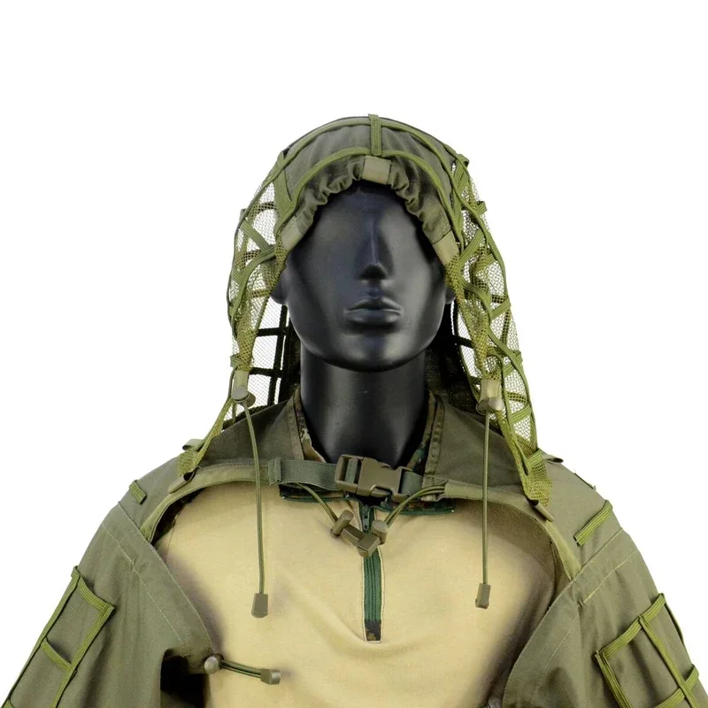 Tactical Ghillie Suit Sniper Airsoft Combat Ghillie Shawl Coat Clothes Outdoor Hunting Shooting Camouflage Hood Suit tactical suit ghillie suit