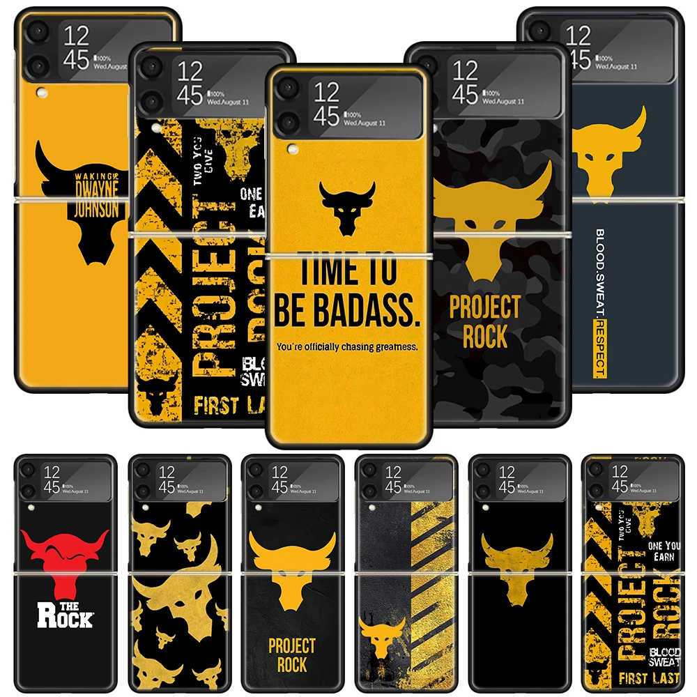 The Rock Dwayne Johnson Ua Custodia Per Telefono Per Samsung Galaxy Z Flip 4 5 Flip3 5G Cover Rigida Nera Zflip4 Zflip5 Zflip3 Coque Fundas