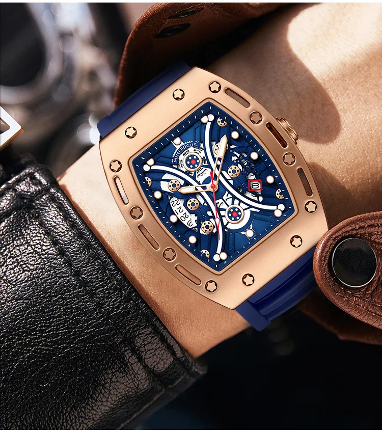 Luxury Top Brand Watch for Men Calendar Fashion Sports Watches Hip Hop Wristwatch Male Tonneau Clock Hombre Relogio Masculino