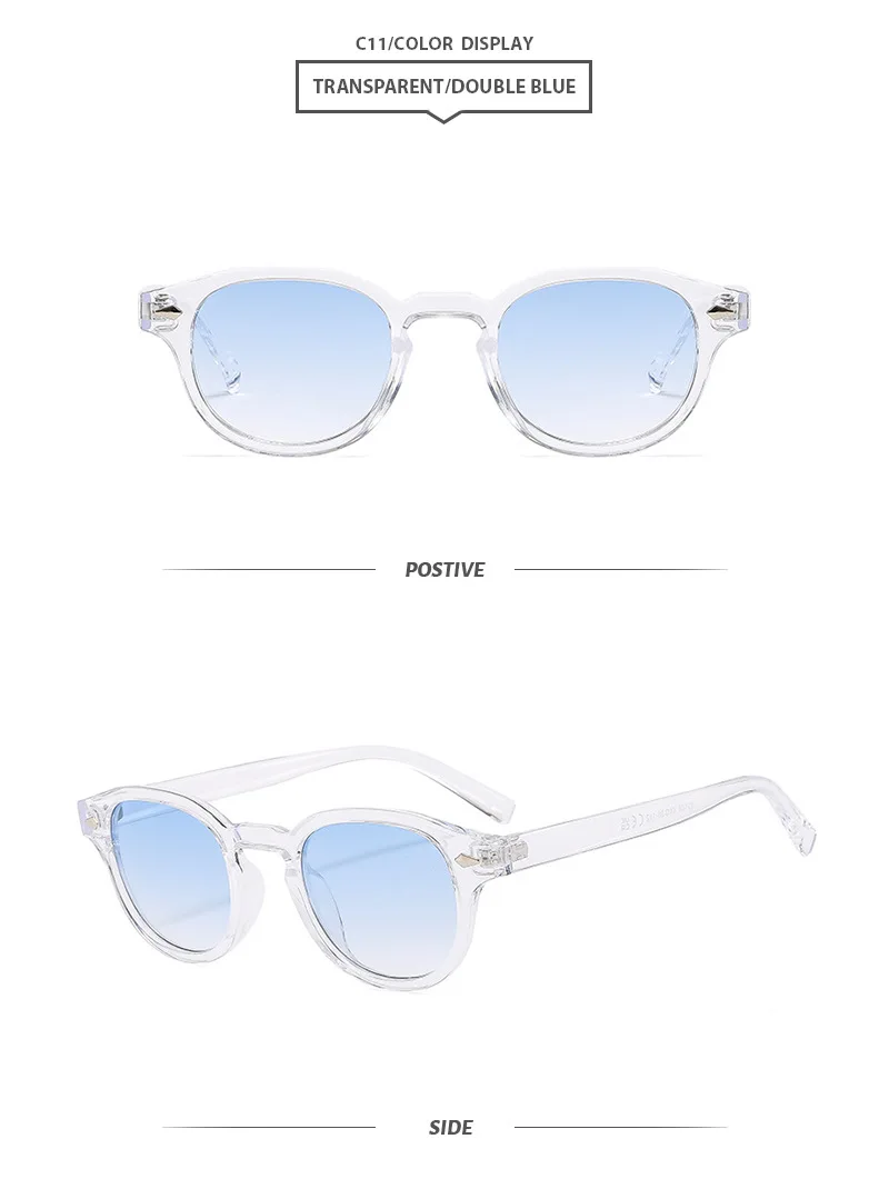 Neue mehrfarbige Retro-Sonnenbrille mit kleinem Rahmen, grenzüberschreitende europäische und amerikanische Sonnenbrille, vielseitig einsetzbar mit Metallscharnier – Detail 14