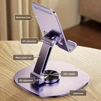 Metal 360 degree Rotating Mobile Phone Stand Desktop Lazy Stand For iPad Universal Folding TV Live Foldable Stand