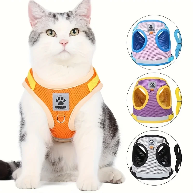 Adjustable Reflective Breathable Cat & Puppy Safety Vest Harness Sf3aa08b9878a459a8b35b6cf4cdab794F
