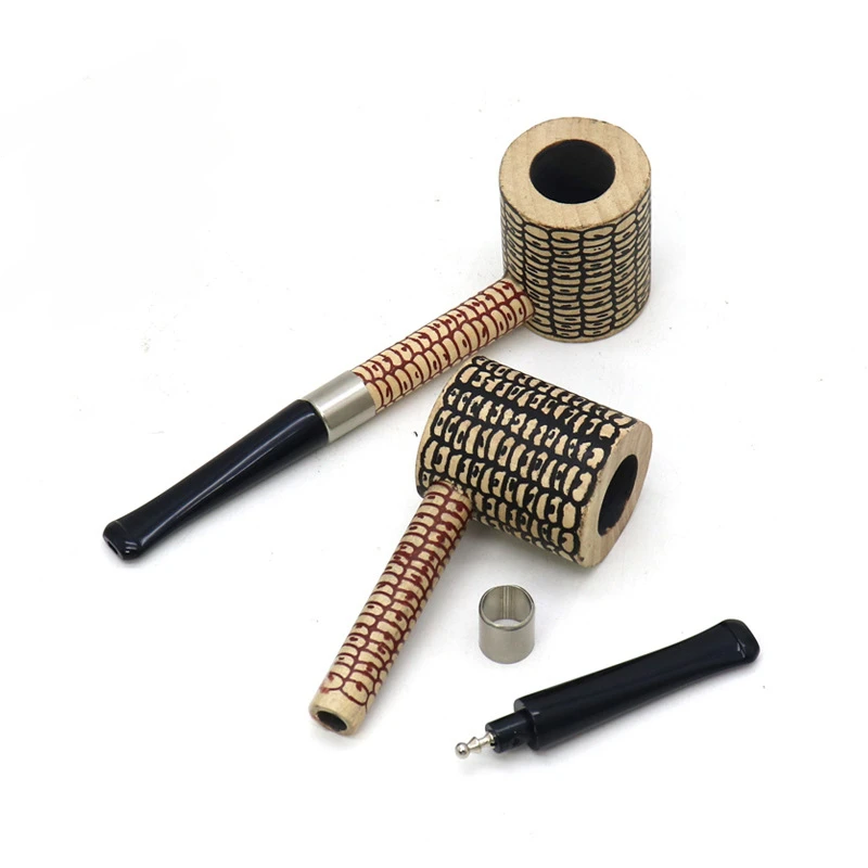 

Новинка, Лидер продаж, кукурузная трубка, одноразовая нарезка табака, деревянная сигаретная трубка, кукурузный сердечник, курительный набор