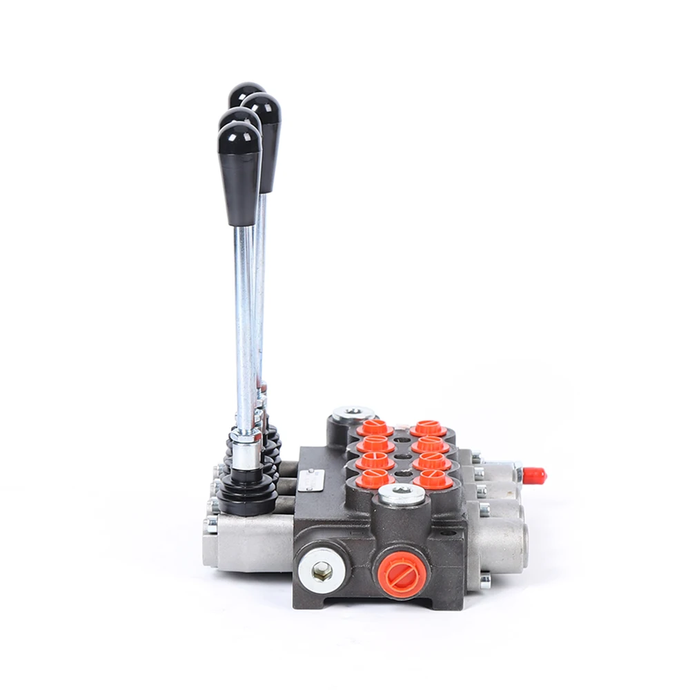 4Spool P40 Hydraulic Directional Control Valve Manual Operate 13Gpm For Double Acting Cylinders