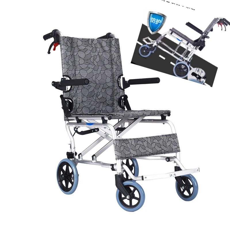 Safety Automatic Brake Disabled Wheelchair Lightweight Simple Travel Alloy Folding Ultra Light Small Children's Stroller