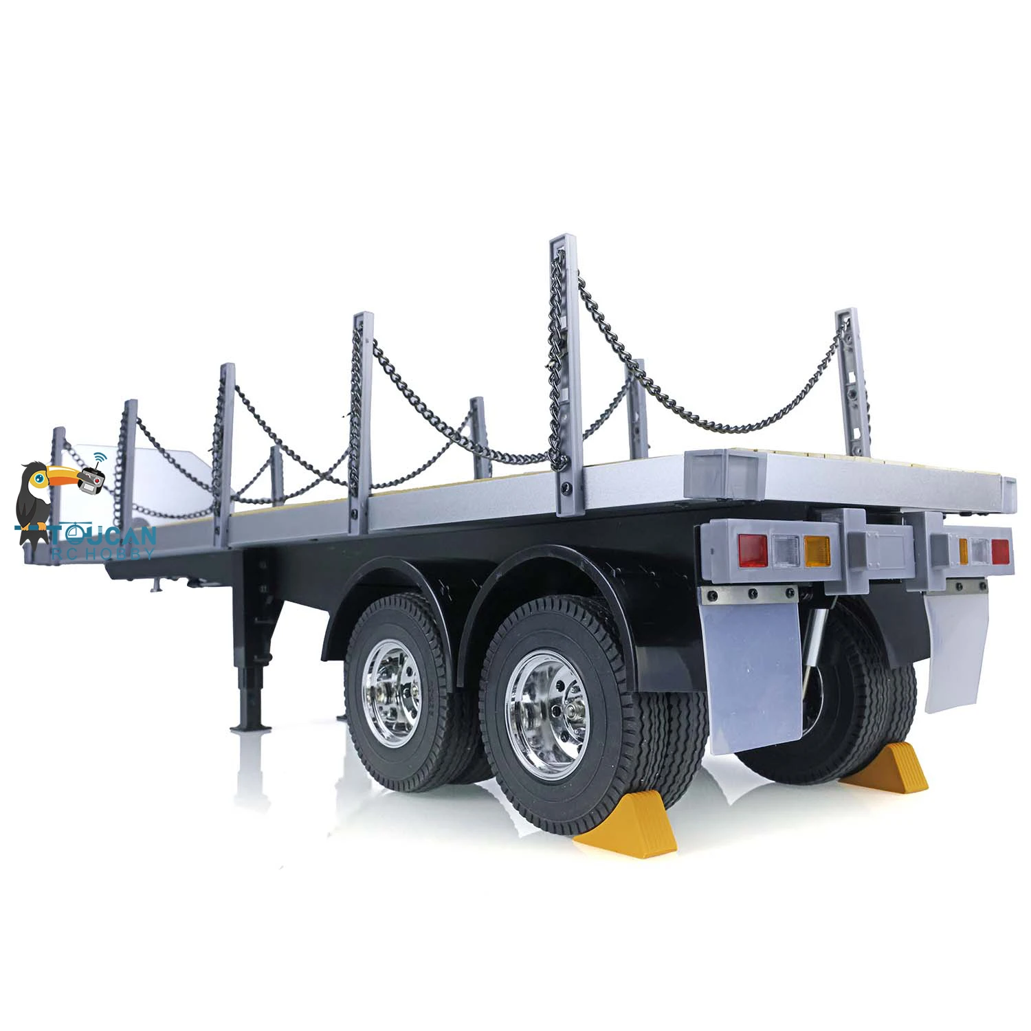Toucan RC 1/14 RC Tractor 2Axle Flatbed Semi Trailer Truck For Diy Tamiyaya Model Th01024-Smt2 2