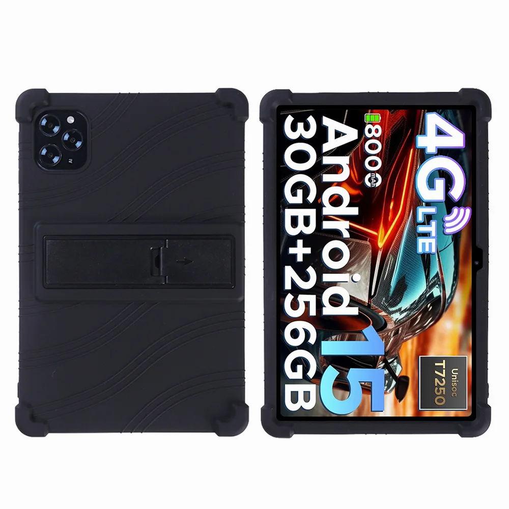 Shockproof Soft Silicon Protective Tablet Cover with Stand