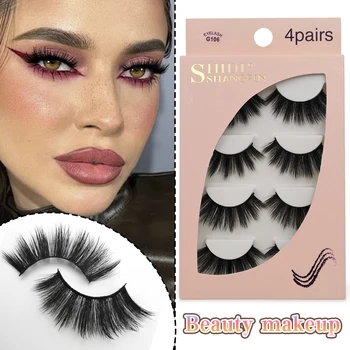 Home 27 3/4 Pairs 3D Faux Mink Eyelashes Natural Thick Long False Eyelashes Dramatic Fake Lashes Makeup Tools Extension lashes maquiagem