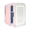 Paris Hilton Mini Refrigerator and Personal Beauty Fridge, Mirrored Door with Light, 4 Liter, Pink 1