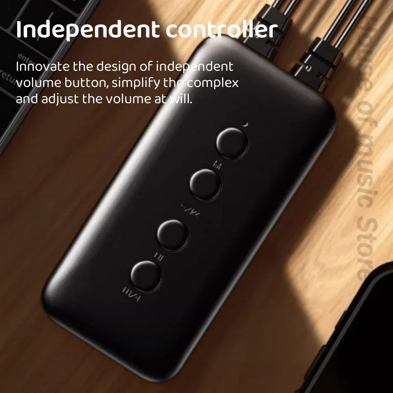 SADA V-123 레트로 우드 스피커, 블루투스 및 3.5mm 유선 사운드박스, 2.0 스테레오, 베이스 포트, 데스크탑 노트북 게임용 독립 제어 기능