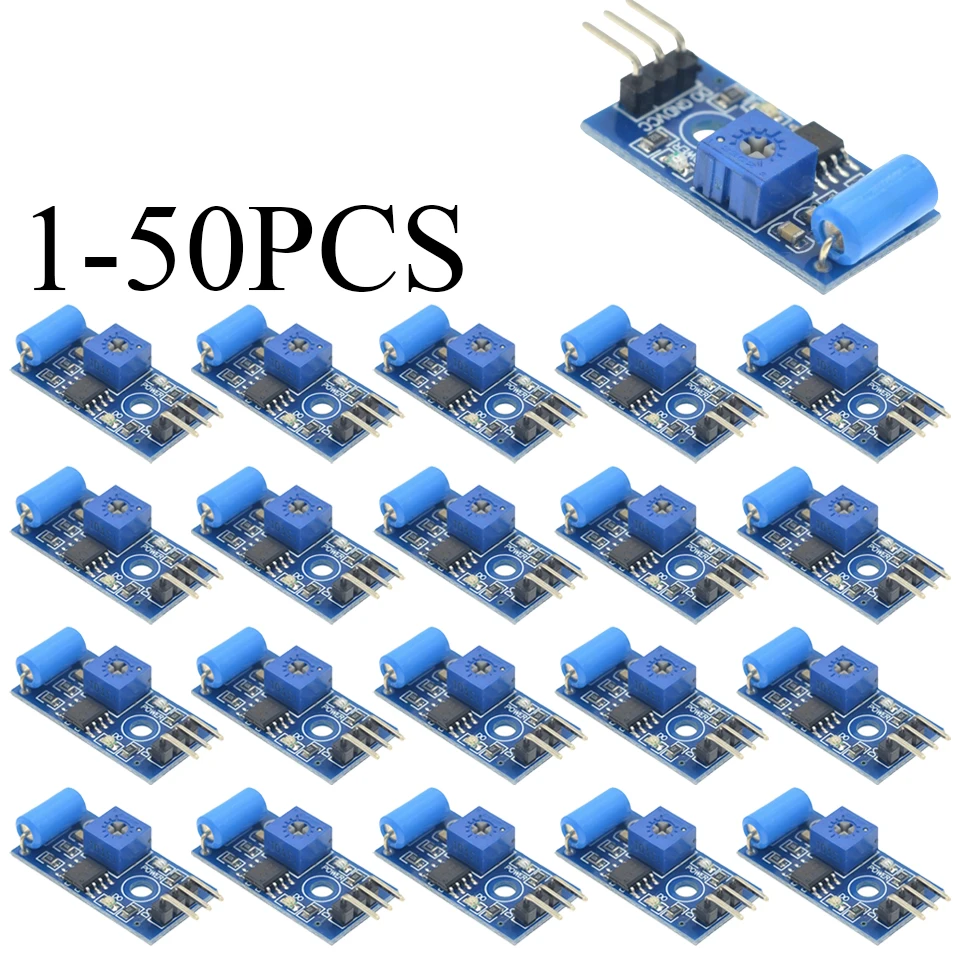 Pack of 1-50 High-Sensitivity Alarm Vibration Sensor Modules