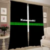 Home Interior Kitchen Curtains for Living Room 2 Pieces Blackout Curtains Door Curtain K-kawasaki-i Bedroom Decoration Partition 2