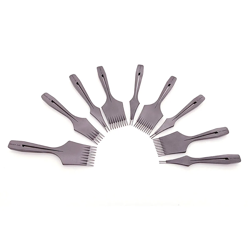 Baver Reverse Style French Style leather Craft Hollow Out Design Pricking Irons Stitching Lacing Punch Chisel Tools