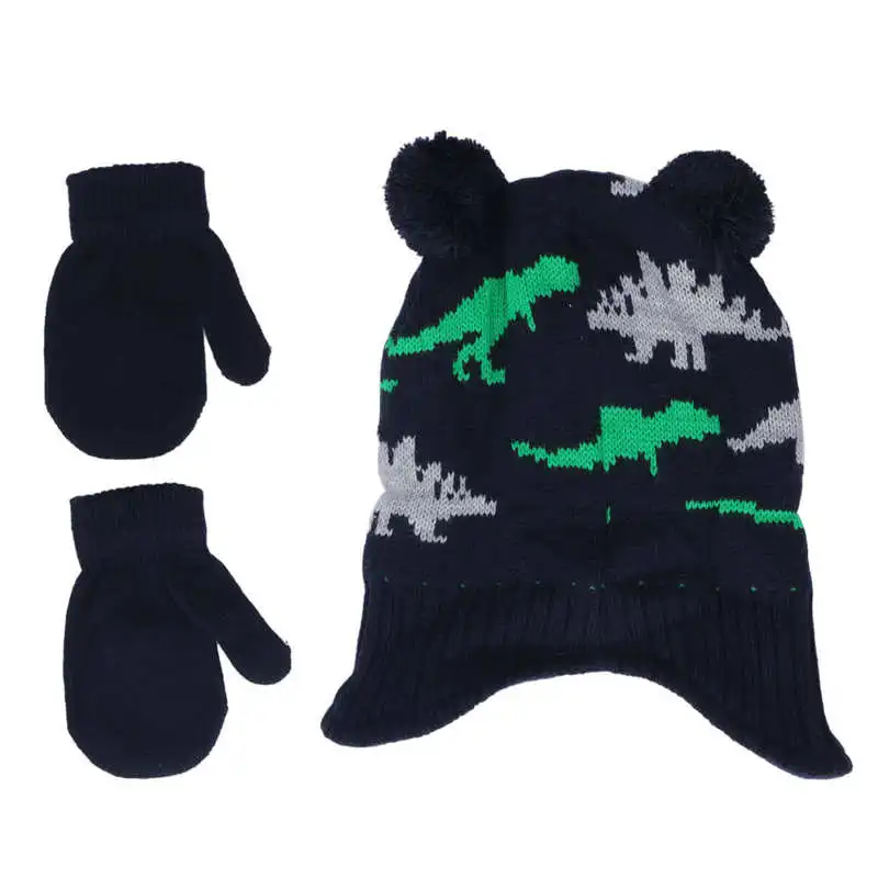 

Baby Hat Gloves Set Toddler Hat Gloves Set Head Ears Coverage for Cold Weather for Children