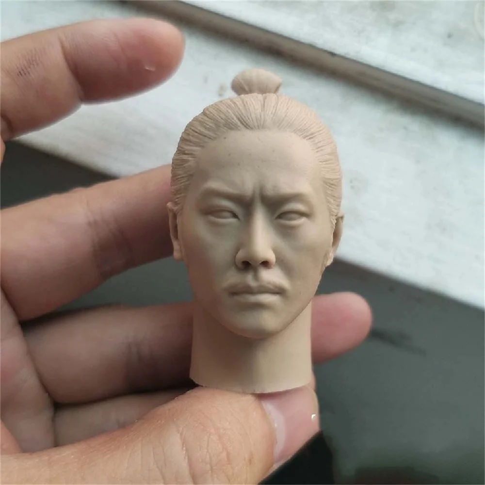 

1/6 Scale Male Head Sculpt Carving おだ のぶなが Japanese Soldier Ancient Doll Unpainted Model for 12" Action Figure Body Dolls