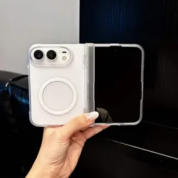 Luxury Translucent Frosted Magnetic Case with Hinge Protection & Shockproof Matte Finish for iPhone Duo (White)