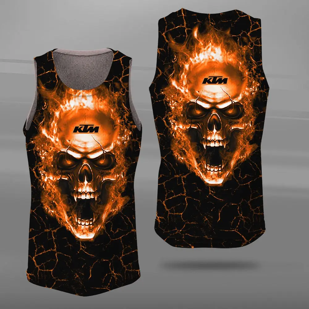 New Style Trendy 3D Printed Round Neck Vest T-shirt KTM Outdoor Sport Series Comfortable Breathable Casual Sports Tank Top 4