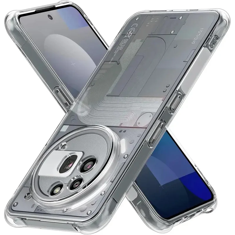 Transparent Shockproof TPU Case with Protective Bumper Corners