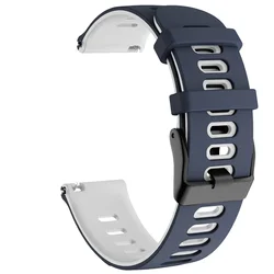 Universal 22mm Replacement Sport Watch Strap - Enhanced Comfort and Style for 22MM (Midnight Blue White)